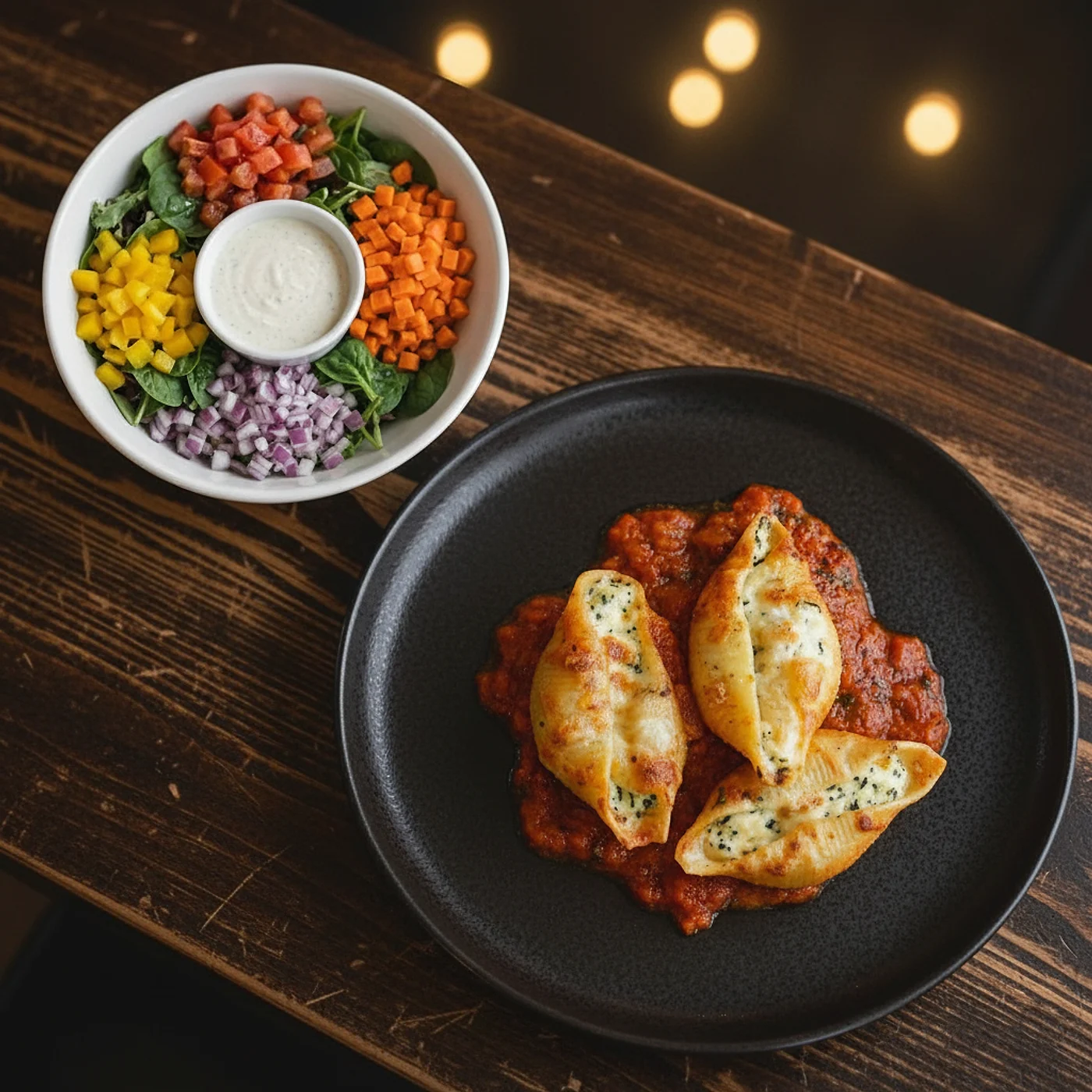Stuffed Shells & Garden Salad